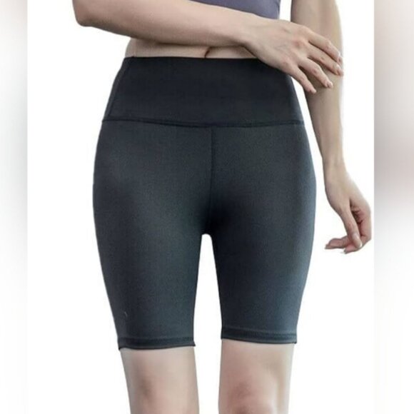 Nana The Brand grey black lined biker shorts size S - Picture 2 of 6